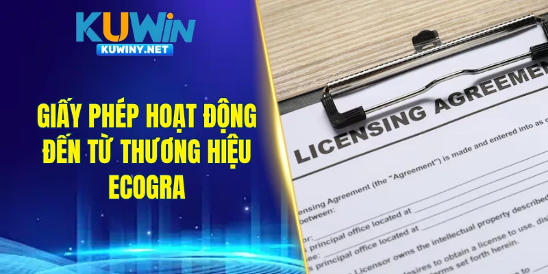 Giấy phép hoạt động đến từ thương hiệu eCOGRA